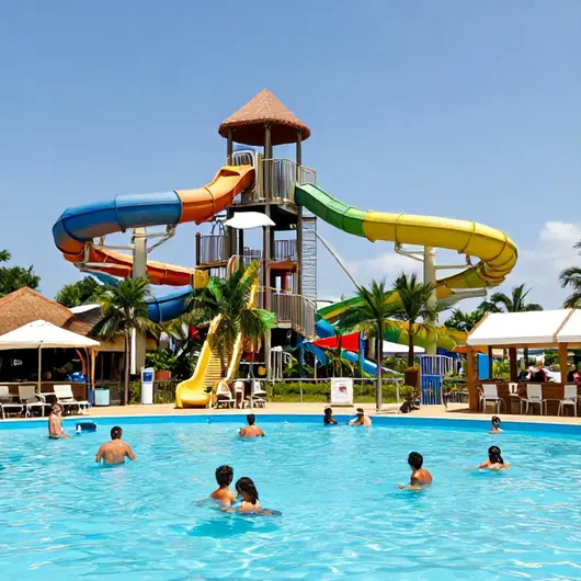Divirta-se no Parque Aquático Divirta-se no Parque Aquático